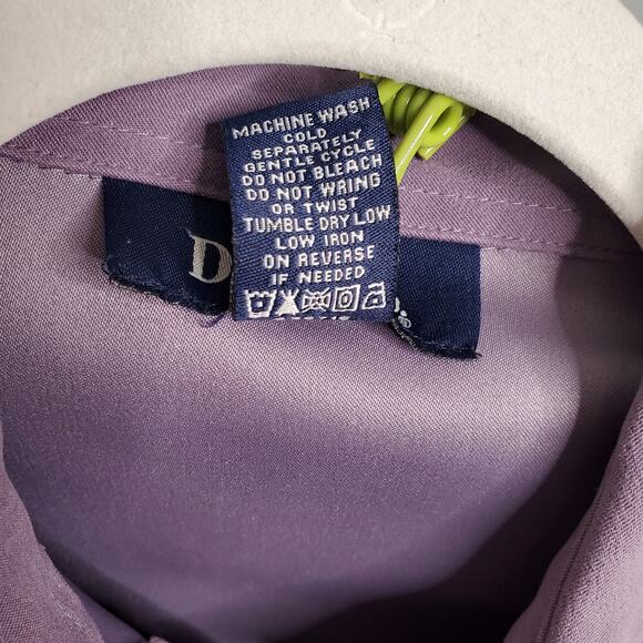 Denim & Co purple vest size S soft corduroy lavender button front sleeveless - Picture 5 of 11